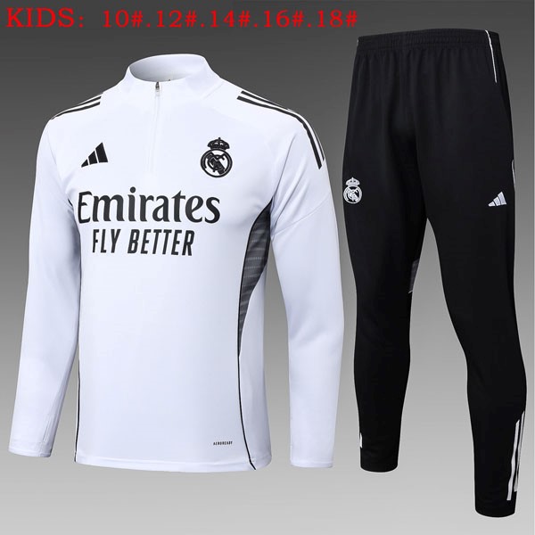 Ninos Sudadera De Training Real Madrid 2025/26 Blanco 9